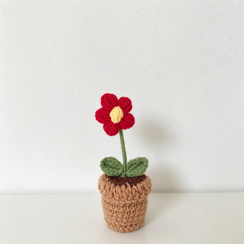CouldNook Yarn Flower Planter Ornament - Fifteen Bloom Designs