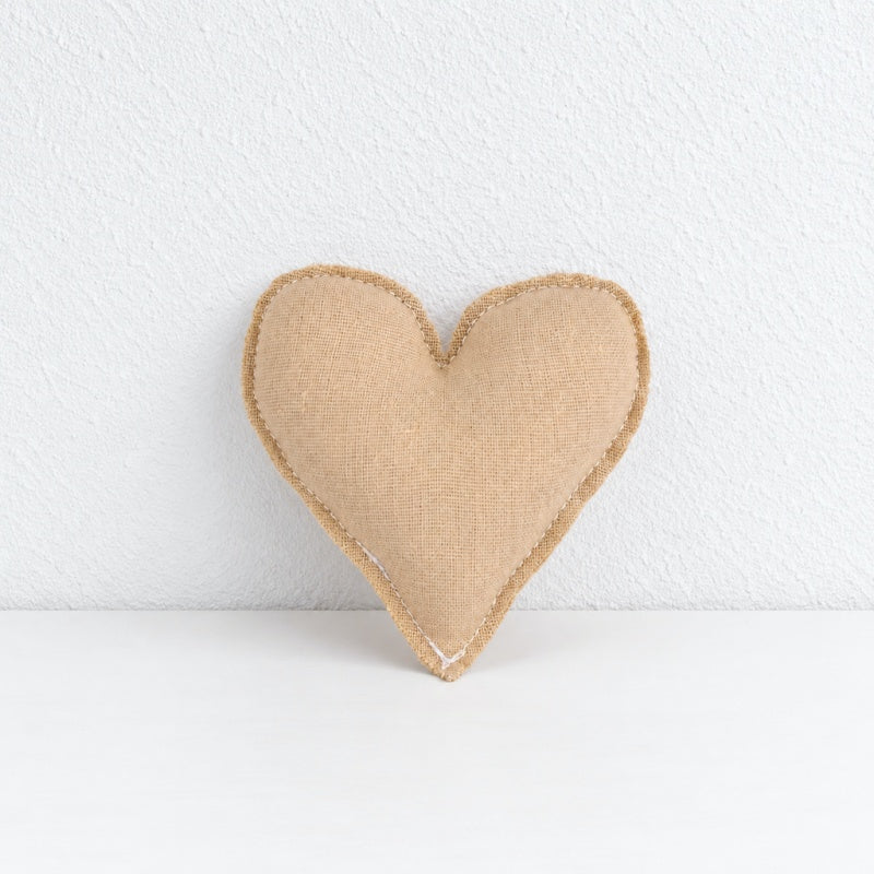 CouldNook Fabric Heart Decoration - Padded Shape And Patterned Textile Exterior