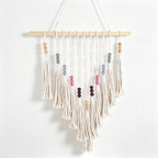 CloudNook  Macrame Bead Wall Hanging‑Boho Tassel Tapestry Decor