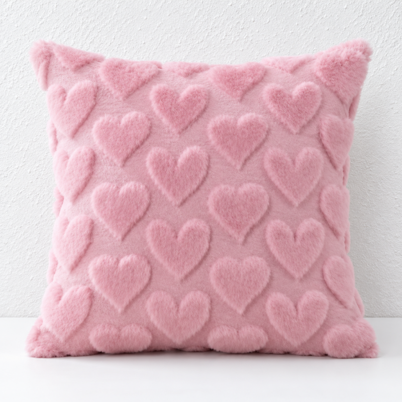 CouldNook Seasonal Pattern Cushion - Plaid Checks And Raised Festive Motifs