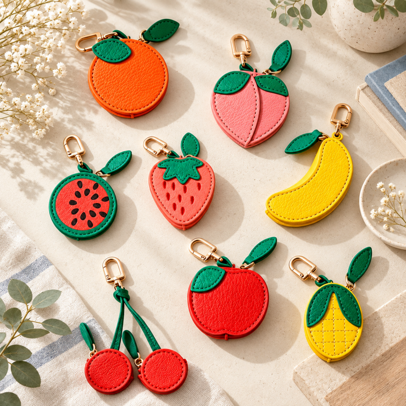CouldNook Mini Coin Purse - Fruit Shapes and Clipped Zipper Pouches
