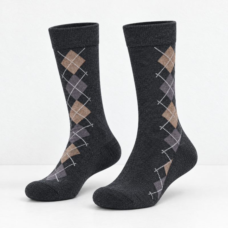 CouldNook Argyle Split-Toe Socks - Diamond Pattern
