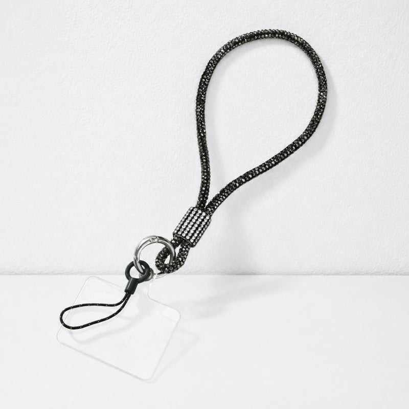 CouldNook Knotted Rhinestone Phone Wrist Strap - Clear Tether Tab