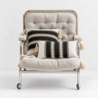 CouldNook Tasseled Cushion Cover - Woven Patterns And Four Corner Tassels