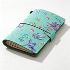 CloudNook 3-in-1 Floral Print A6 Notebook‑Refillable Vintage Journal