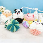 CouldNook Animal Bath Pouf - Braided Character Flower Design