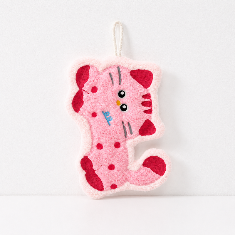 CouldNook Cartoon Coral Fleece Hand Towel‑Hanging Absorbent Cloth