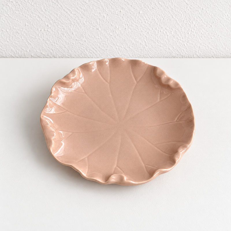 CouldNook Lotus Leaf Dessert Plate - Ruffled Edge