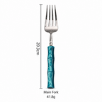 Bamboo Style Flatware - Segmented Acrylic Handles and Steel