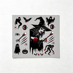 CouldNook Halloween Spooky Static Window Clings‑Reaper Skeleton Ghost Pumpkin Decor