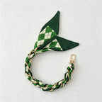 CloudNook Silk Scarf Phone Wrist Strap‑Braided Anti‑Lost Lanyard