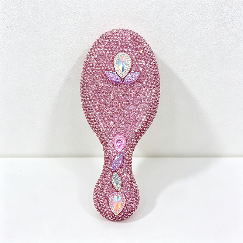 CloudNook Rhinestone Paddle Hair Brush‑Glitter Air Cushion Comb