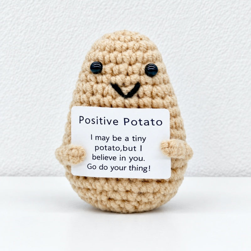 CouldNook Crocheted Character Doll - Textured Shapes And Little Message Cards