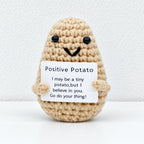 CouldNook Crocheted Character Doll - Textured Shapes And Little Message Cards