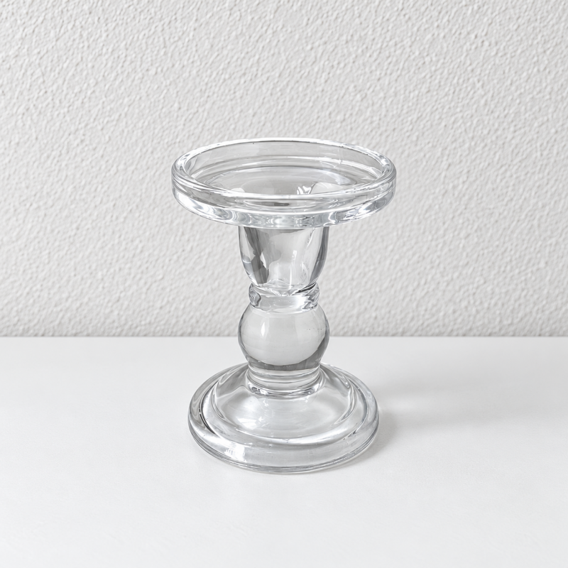 CouldNook Decorative Glass Candle Holder - Sculpted Shapes