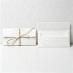 Premium Embossed Cotton Paper Envelopes with Jute Twine, Vintage DL Western Style for Wedding Invitations