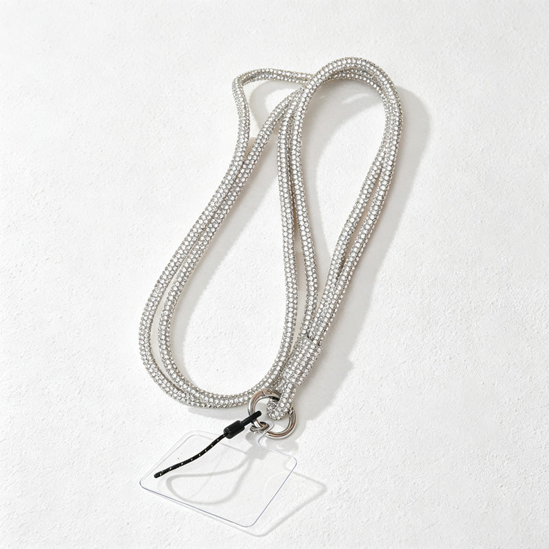 CouldNook Rhinestones Set Neck Phone Lanyard with Figure-Eight Links