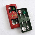 CouldNook Christmas Cutlery Set - Character Tops and Decorative Charm Designs