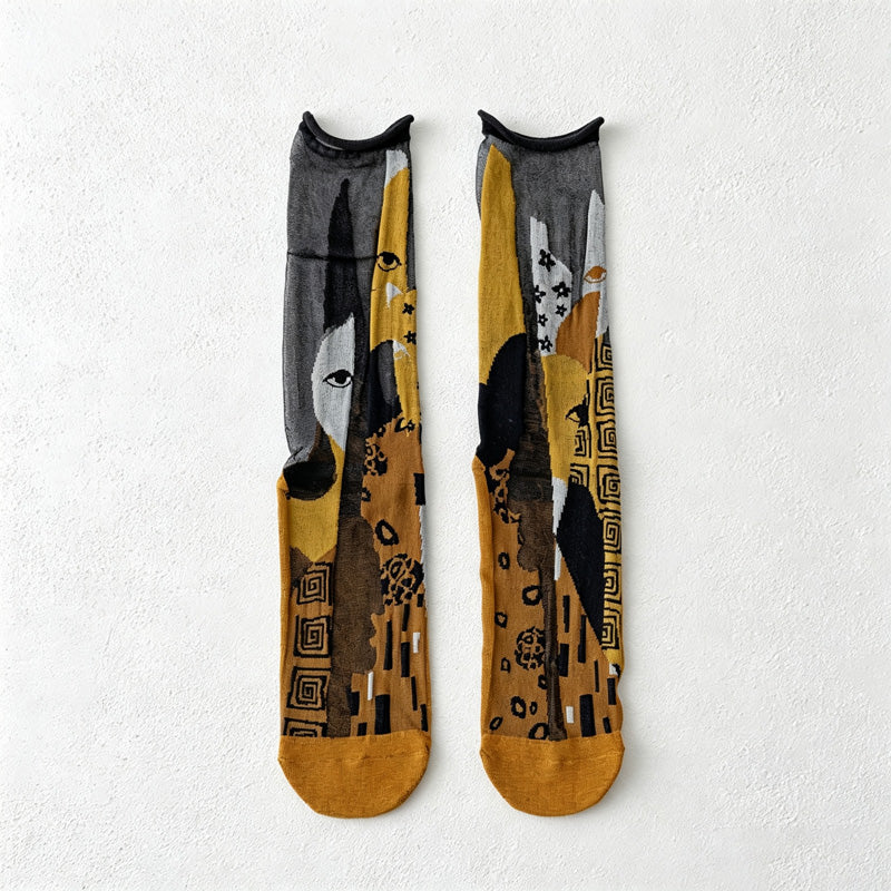 CouldNook Graphic Knee-High Socks-Knee High Length