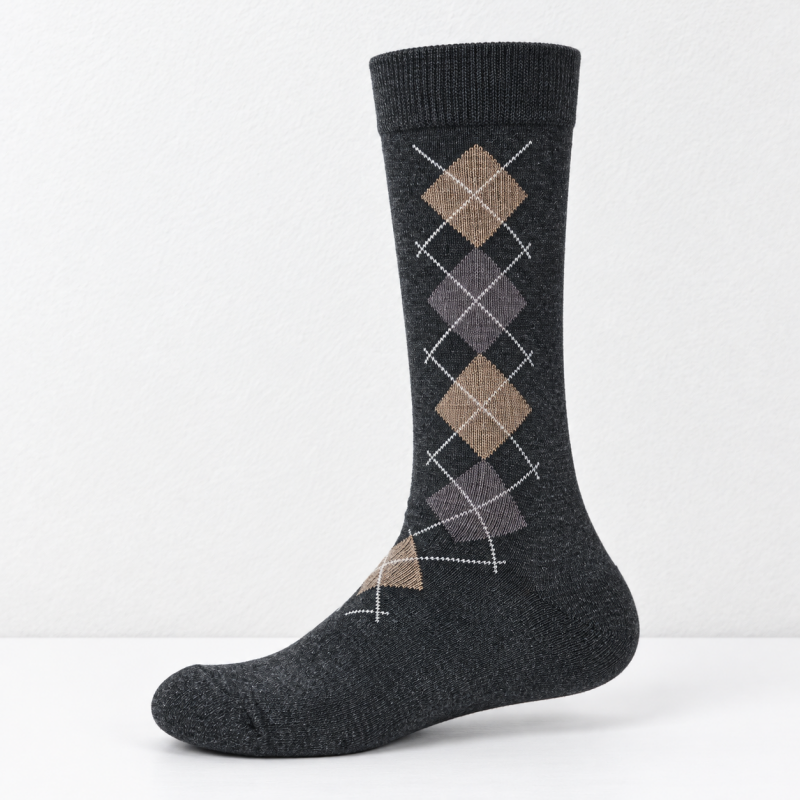 CouldNook Argyle Split-Toe Socks - Diamond Pattern