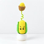 CouldNook Crocheted Character Pot Ornament - Colorful Figures And White Pots