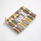 CouldNook Embroidered Zip Makeup Pouch - Cotton Lining And Nature Motifs