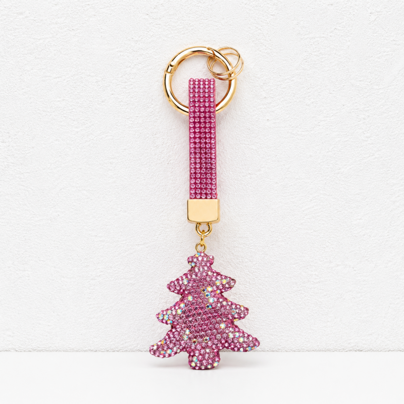 CouldNook Christmas Tree Rhinestone Keychain - Festive Charm