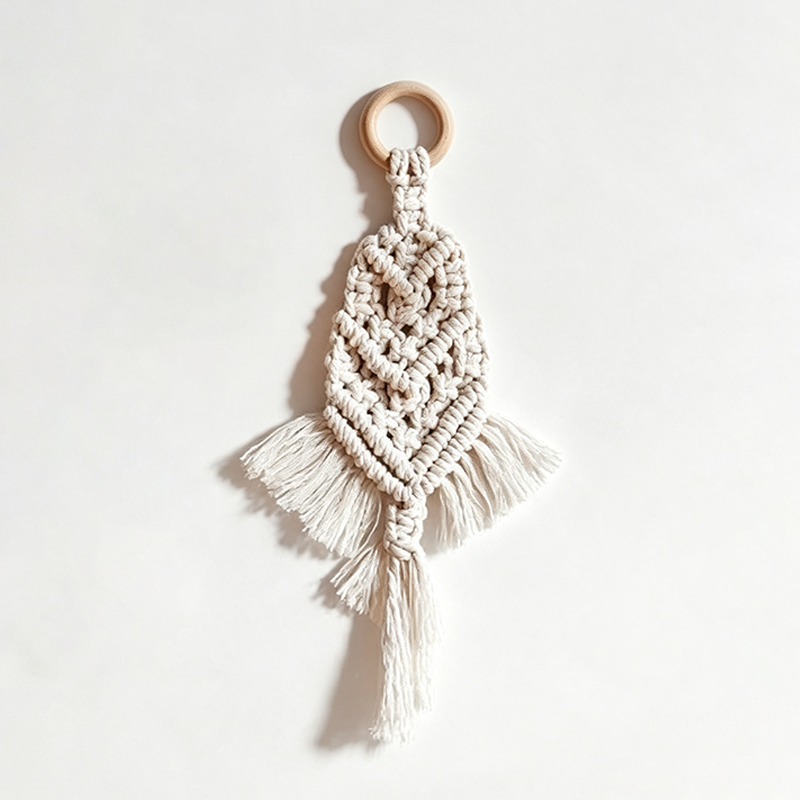 CloudNook Macrame Fish Wall Hanger‑Boho Cotton Tassel Decor