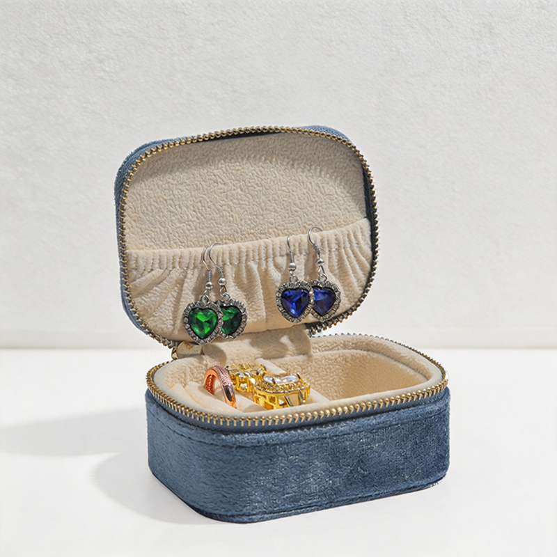 CouldNook Patterned Handle Travel Jewelry Case - Friendly Shelf Companion
