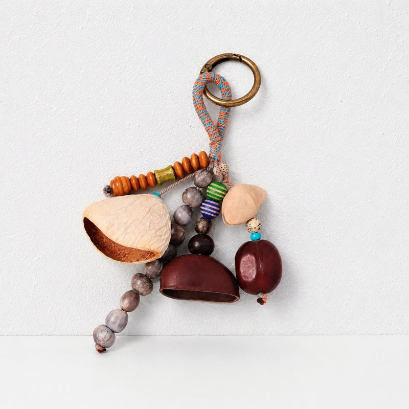 CouldNook Natural Seed Bag Charm - Forest Nut Pendant