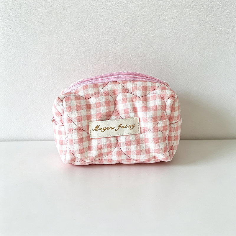 CouldNook Quilted Shell Shaped  Cosmetic Bag - Vanity Storage Accent
