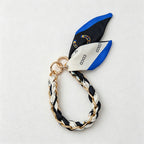 CouldNook Monochrome Scarf Phone Wrist Strap - Neutral Bow Loop