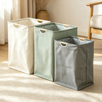 CouldNook Foldable Laundry Hamper - Wooden Handle Size Options