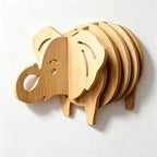 CouldNook Bamboo Animal Trivet Set - Small and Large Shapes