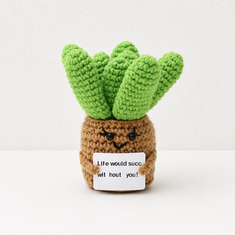 CouldNook Yarn Plant Doll Ornament - Heart and Floral Shapes