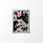 CouldNook Halloween Spooky Static Window Clings‑Reaper Skeleton Ghost Pumpkin Decor
