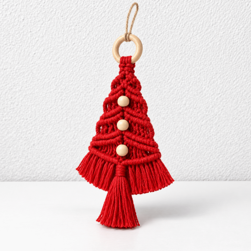 CouldNook Macrame Christmas Tree Ornament - Knotted Cord