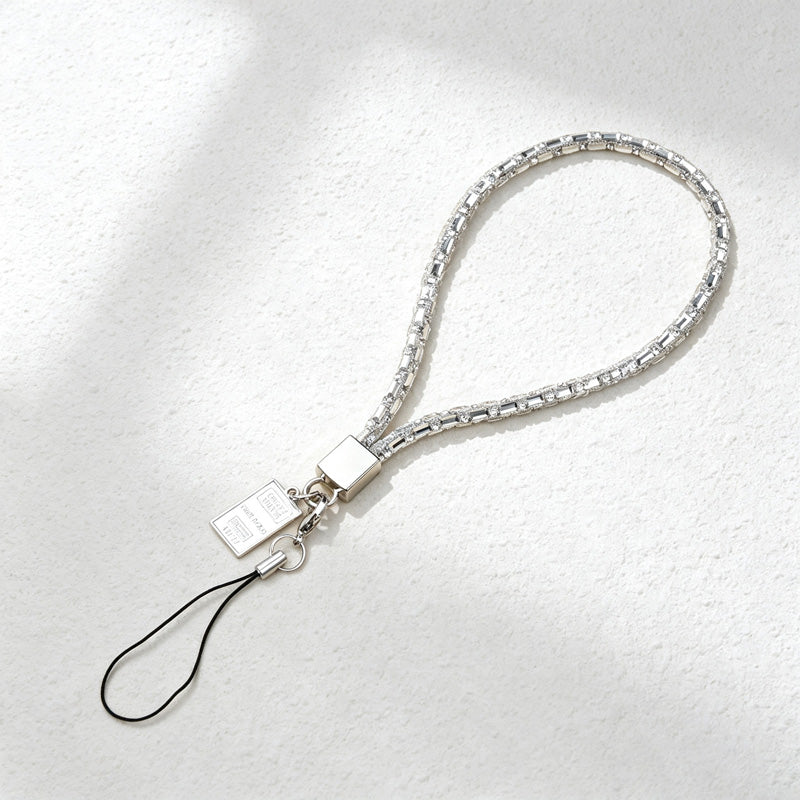 CouldNook Rhinestones Set Wrist Phone Strap with Closely Set Reflective Stones