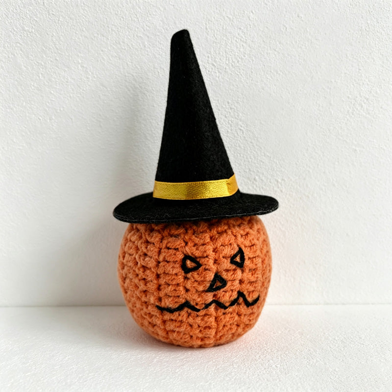 CouldNook Yarn Halloween Pumpkin Doll Ornament - Assorted Character Variations