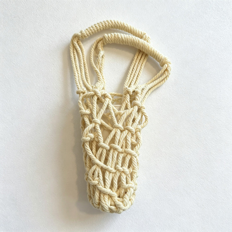 CouldNook Knotted Cup Carrier - Double Handle Bottle Sling
