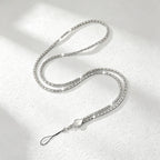 CouldNook Rhinestones Set Crossbody Phone Strap with Heart-Shaped Links