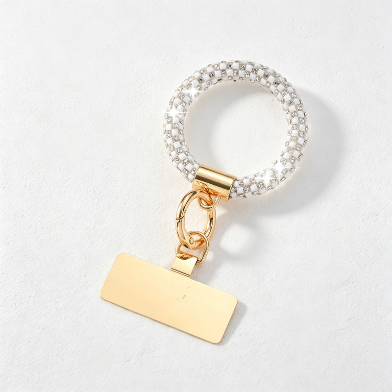 CouldNook Rhinestones Set Phone Strap with Rounded Links
