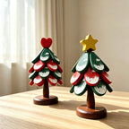 CouldNook Christmas Tree Trivet Set - Red and Green Layers