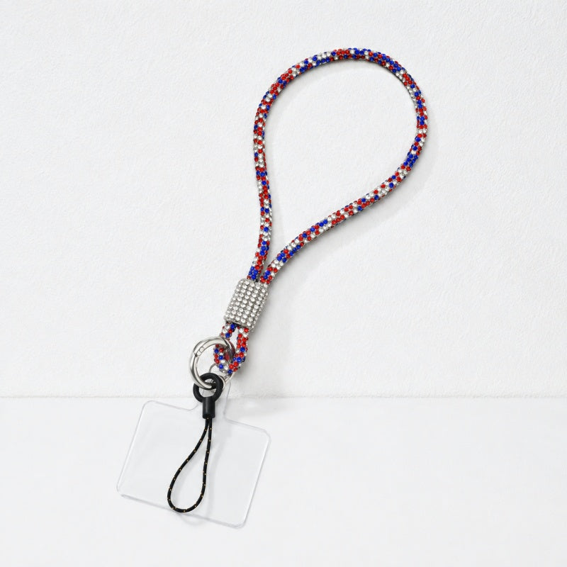 CouldNook Knotted Rhinestone Phone Wrist Strap - Clear Tether Tab