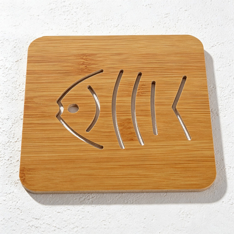 CouldNook Bamboo Openwork Trivet - Nine Decorative Shaped Designs