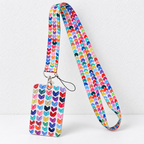 Heart Badge Holder - Patterned Frame and Matching Lanyard