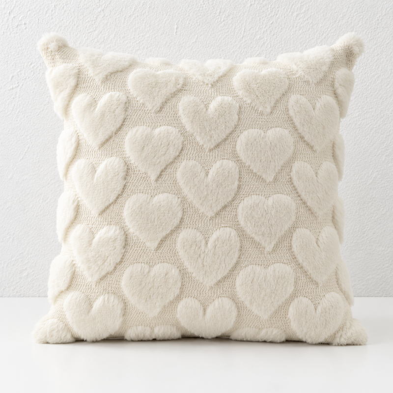 CouldNook Seasonal Pattern Cushion - Plaid Checks And Raised Festive Motifs