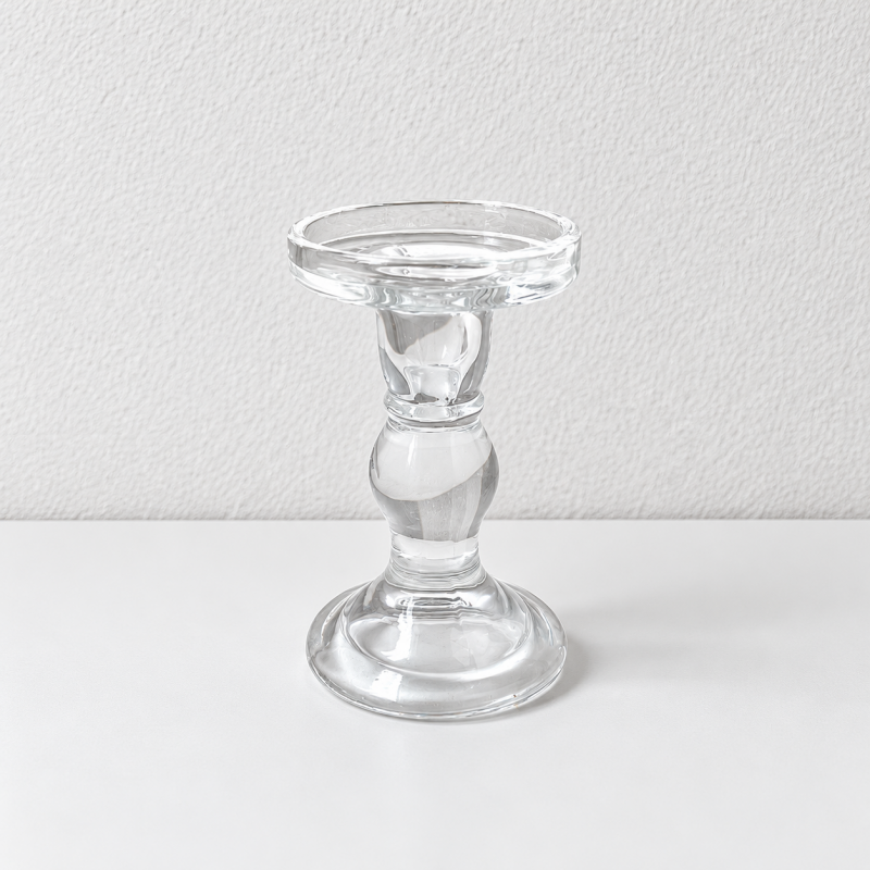 CouldNook Decorative Glass Candle Holder - Sculpted Shapes