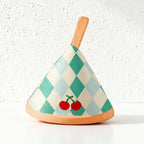 CouldNook Retro Argyle Fruit Triangle Pot Lid Cover - Thickened Mini Oven Mitt