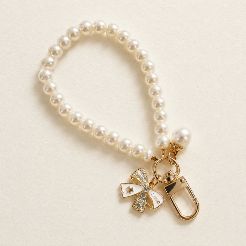 CouldNook Fluffy Pom Lanyard - Crystal Phone Charm